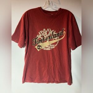 Timberland Tee | Red with Gold Logo | Medium |